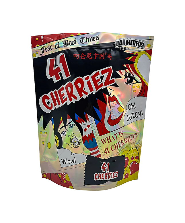 25 Pack - 15 × 12 Large Mylar Bags, Cherry Design