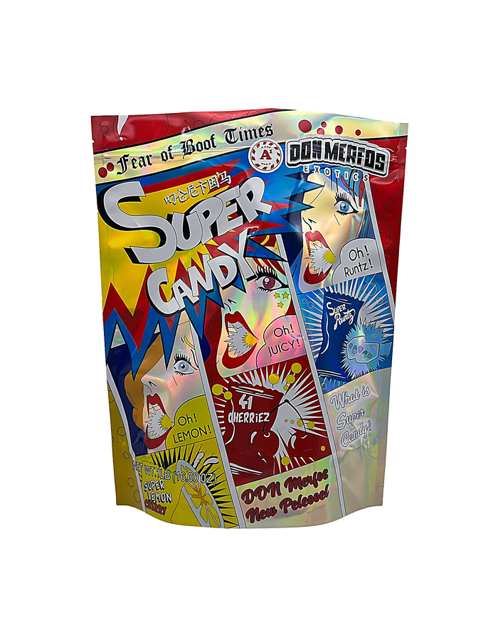 25 Pack - 15 × 12 Large Mylar Bags, Candy-Inspired Design