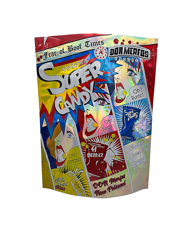 25 Pack - 15 × 12 Large Mylar Bags, Candy-Inspired Design