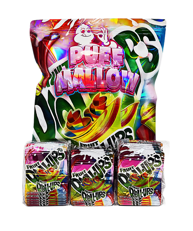 1lb Graphic Mylar Pouches – 12 Pack Large Decorative Storage Bags