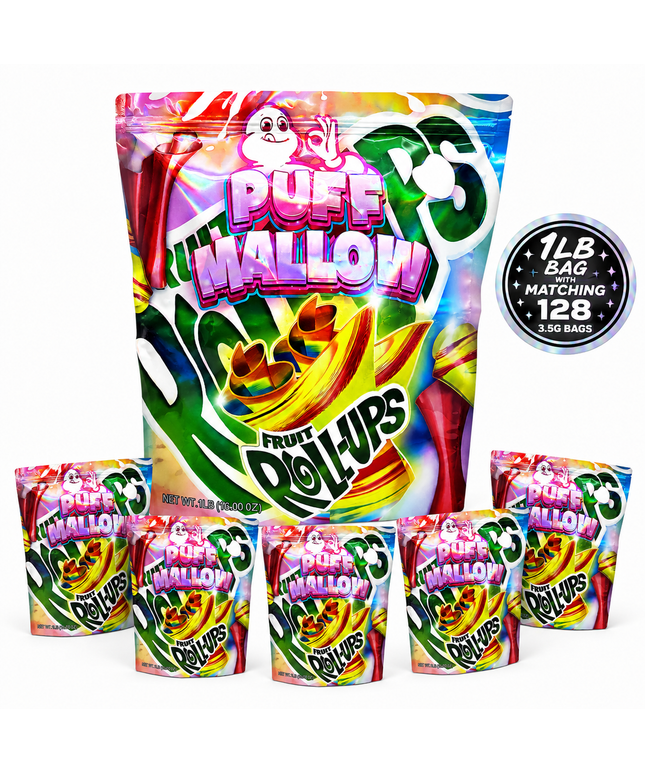 1lb Graphic Mylar Pouches - 12 Pack Large Decorative Storage Bags