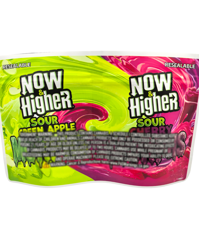 50 Pack 3.5g 2-in-1 Split Dual Graphic Mylar Bags – Chewy Fruit Morphs