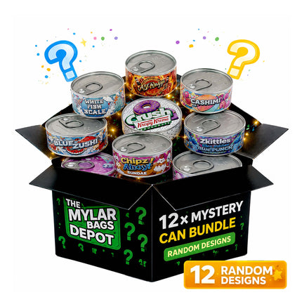 10 Pack 3.5g Pull-Top Tin Can Storage Containers – Exotic Designs
