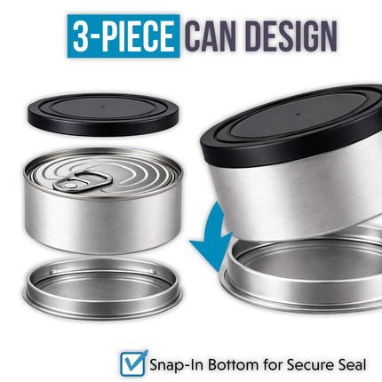 10 Pack 3.5g Pull-Top Tin Can Storage Containers - Exotic Designs