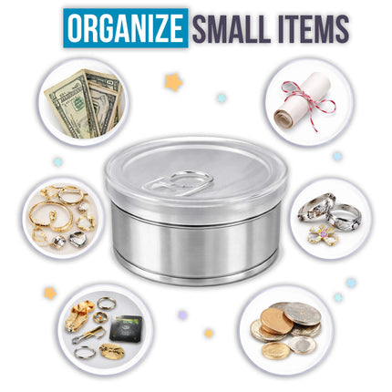 10 Pack 3.5g Pull-Top Tin Can Storage Containers - Exotic Designs