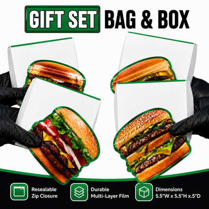 12 Pack - Hamburger-Themed Gift Box Set - Choose Your Style