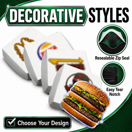 12 Pack - Hamburger-Themed Gift Box Set - Choose Your Style
