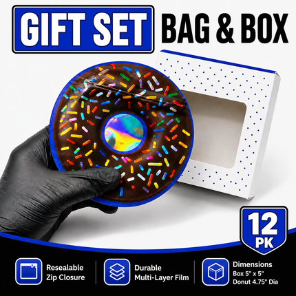 12 Pack - Donut-Themed Gift Box Set – Choose 1 of 4 Styles