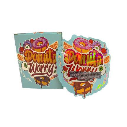 25 Pack 3.5g Donuts Worry Shaped Bags & Boxes