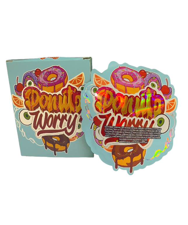 25 Pack 3.5g Donuts Worry Shaped Bags & Boxes