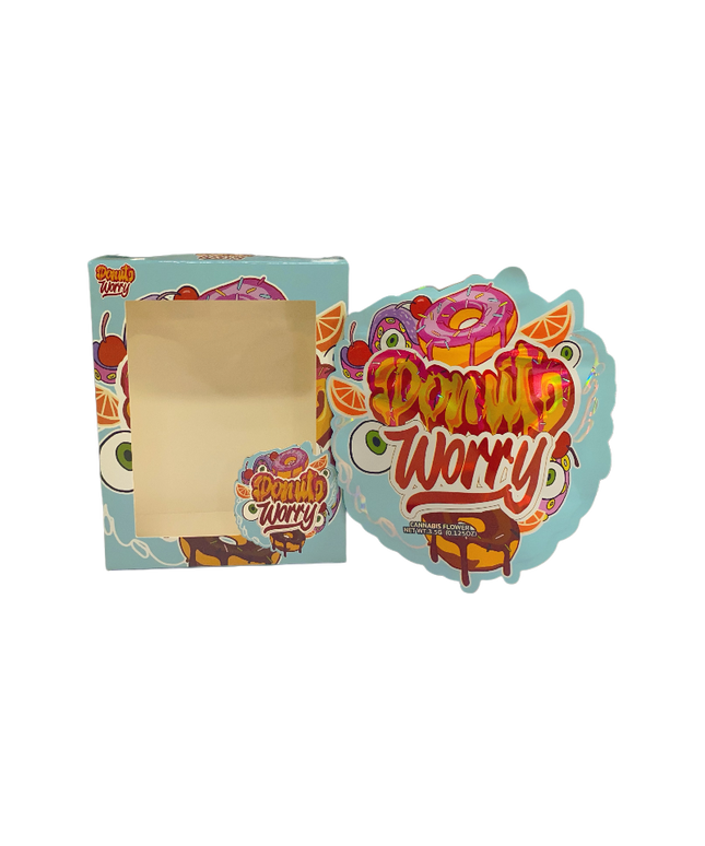 25 Pack 3.5g Donuts Worry Shaped Bags & Boxes