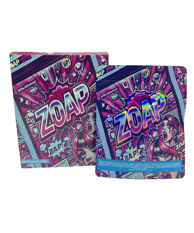25 Pack 3.5g Zoap Shaped Bags & Window Boxes