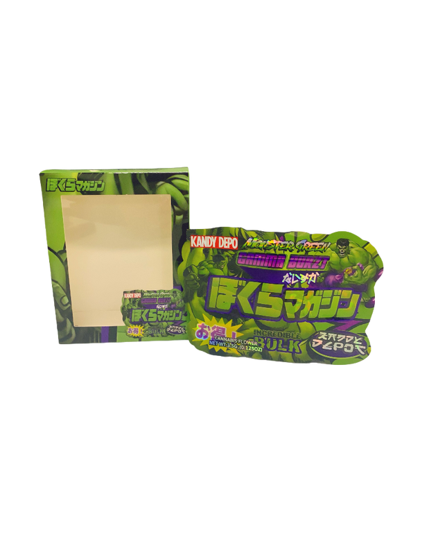 3.5g Shaped Pouches & Viewing Boxes – 25 Count