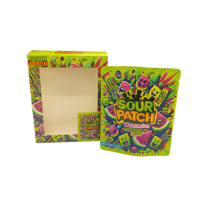 3.5g Shaped Pouches with Window Display Boxes