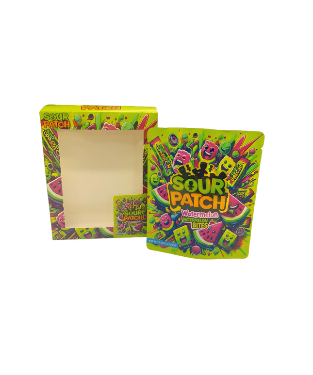 3.5g Shaped Pouches with Window Display Boxes
