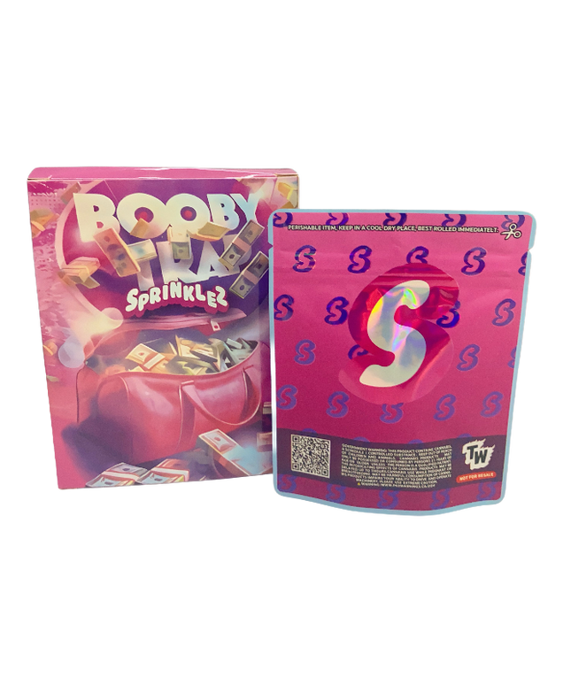 3.5g Shaped Pouches with Clear Window Boxes - 25 Pack