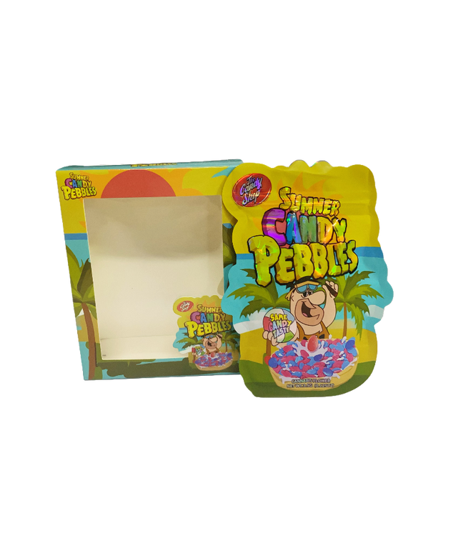 3.5g Shaped Packaging Bags with Window Boxes - 25 Pack