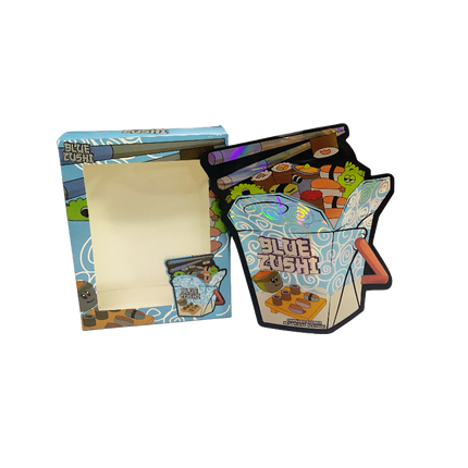 3.5g Shaped Foil Bags with Window Display Boxes – 25 Set