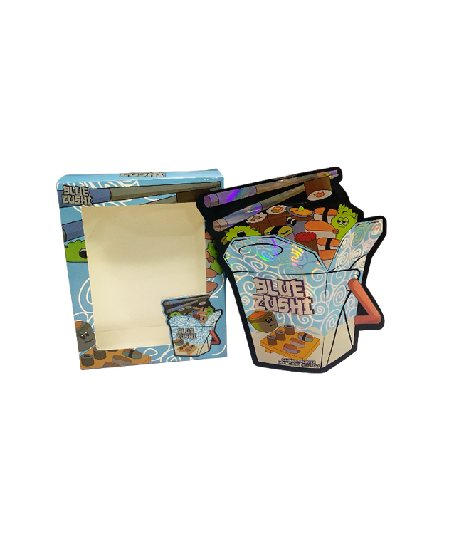3.5g Shaped Foil Bags with Window Display Boxes - 25 Set