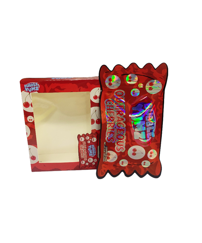 3.5g Shaped Mylar Pouches with Display Boxes - 25 Set