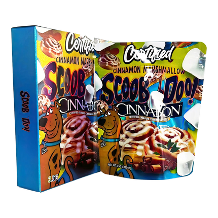 3.5g Cartoon Snack Graphic Shaped Mylar Bags with Boxes - 25 Pack