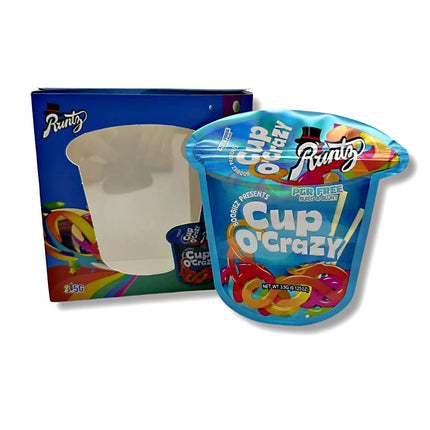 25 Pack 3.5g Mylar Bags with Window Boxes – Blue Graphic Design