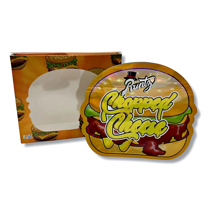 25 Pack 3.5g Mylar Bags with Window Boxes – Cheese Graphic Design
