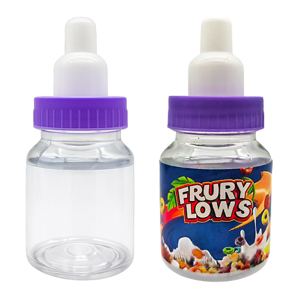 12 Pack 3.5g Mini Bottle-Style Plastic Storage Containers – Colorful Graphic