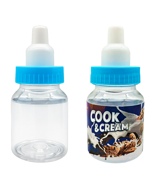 12 Pack 3.5g Mini Bottle-Style Plastic Storage Containers - Cookies Design