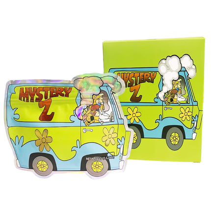 3.5g Shaped Mylar Bag with Box – Mystery Z Design, 25 Pack