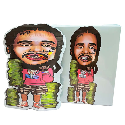 3.5g Shaped Mylar Bag with Box – OT7 Design, 25 Pack