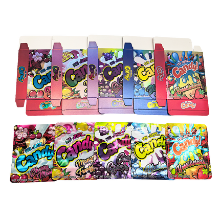 25-Pack 3.5g Shaped Mylar Bags & Boxes - It’s Just Candy Volume 1
