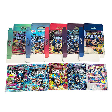 25-Pack 3.5g Shaped Mylar Bags & Boxes – Crunch Berries Style
