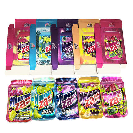 25-Pack 3.5g Shaped Mylar Bags & Boxes – Mountain Sodas