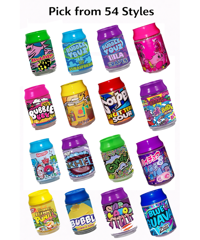 12 Pack 3.5 Size Soda Can Style Plastic Storage Containers - Pop Design