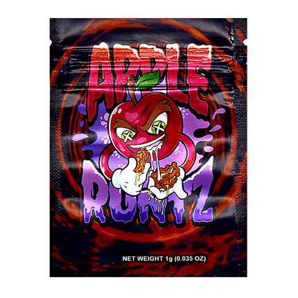 100 Count 1g Mylar Bags – Apple Graphic