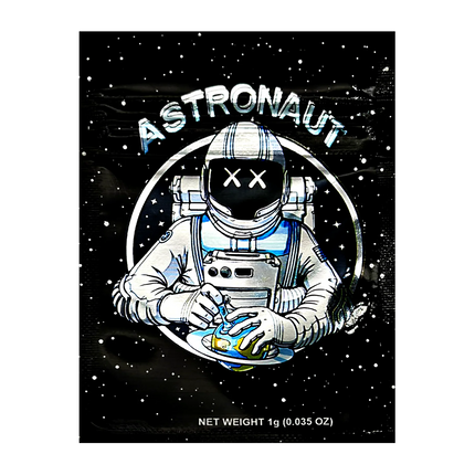 100 Count 1g Mylar Bags – Astronaut Graphic