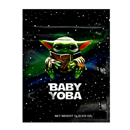 100 Count 1g Mylar Bags – Space Character Graphic