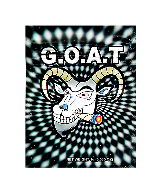100 Count 1g Mylar Bags - Goat Graphic
