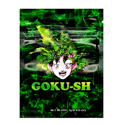 100 Count 1g Mylar Bags – Green Character Graphic