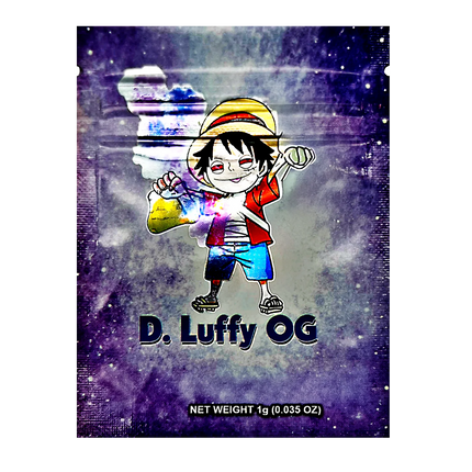 100 Count 1g Mylar Bags – Anime Character Graphic