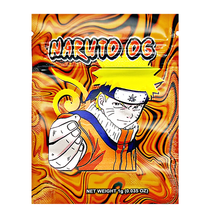 100 Count 1g Mylar Bags – Anime Character Design