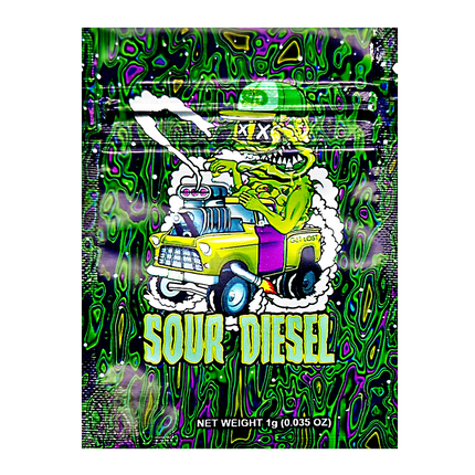 1g Sour Truck Graphic Mylar Bags – 100 Count