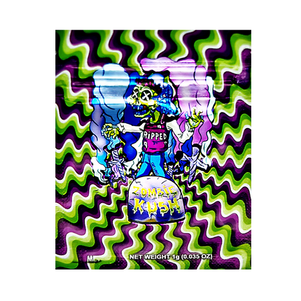 1g Zombie Graphic Mylar Bags – 100 Count