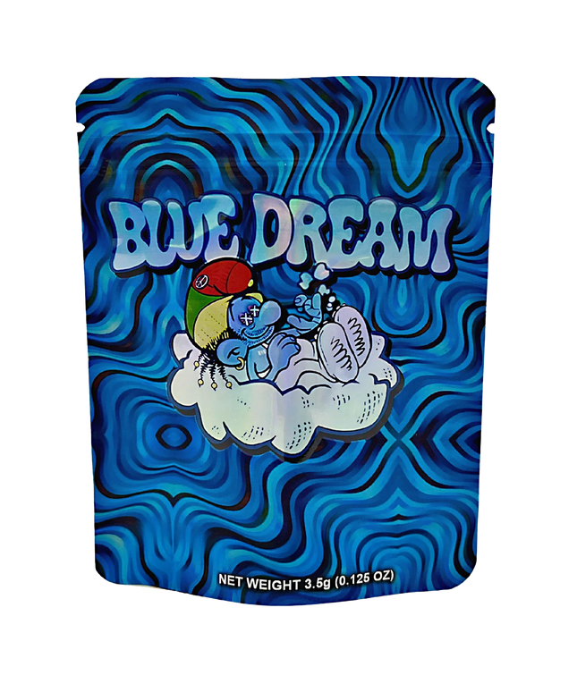 13. 50 Pack 3.5g Mylar Bags - Blue Dragon Design