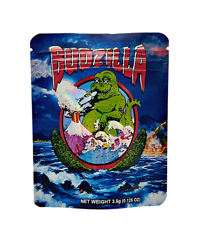 9. 50 Pack 3.5g Mylar Bags - Monster Graphic Design