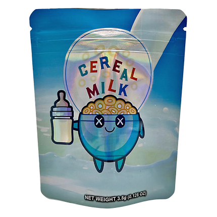 7. 50 Pack 3.5g Mylar Bags - Cereal Milk Design