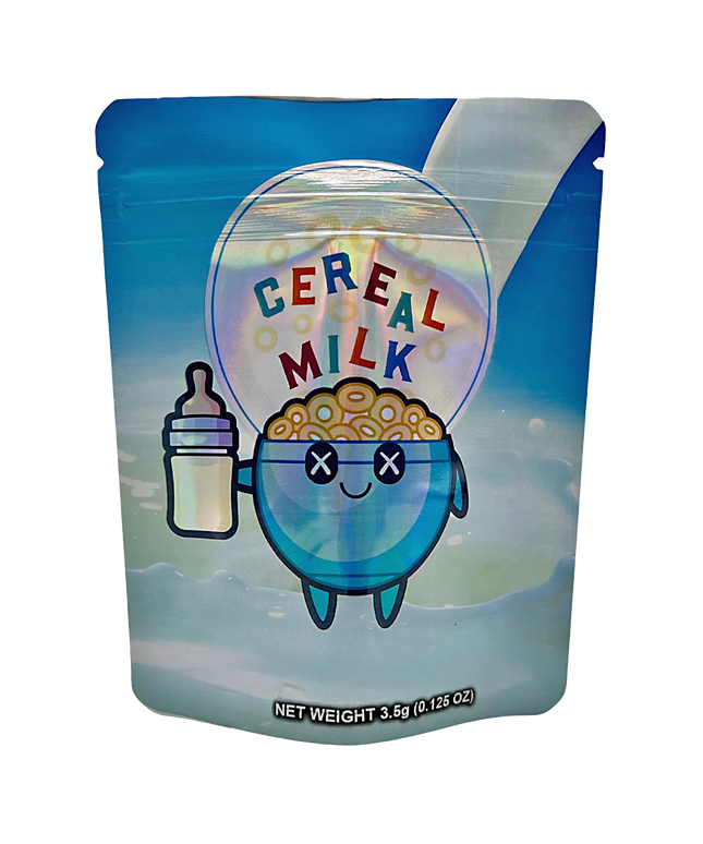 7. 50 Pack 3.5g Mylar Bags - Cereal Milk Design