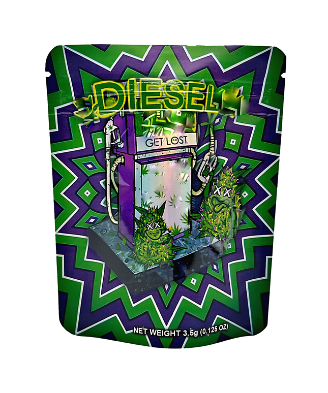 50 Pack 3.5g Mylar Bags - Diesel Graphic Design