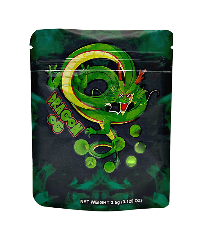50 Pack 3.5g Mylar Bags - Dragon Graphic Design